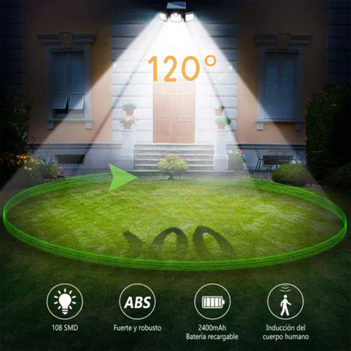 Lampara Solar Para Jardin Exterior Focos Solares Interiores Para Alumbrado Publico Poste Lamparas Urbanas Paneles Paqueños Para Patio Y Jardin Luminarias Leds 3 Caras Focos Potentes Comerliv 1 Pieza