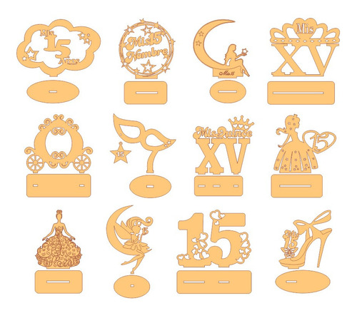 100 Diseños De 15 Años Pack Vectores Corte Laser