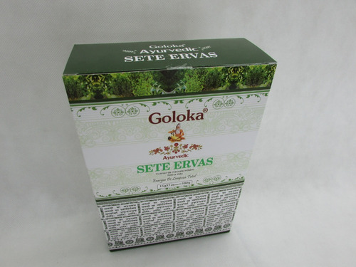 Incenso Goloka Sete Ervas 4x12 Caixinhas C/15 Varetas+brinde
