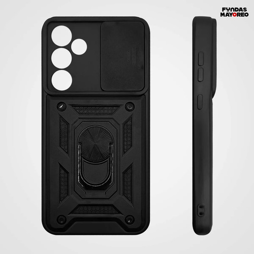 Funda Slider Galaxy A55 5g Carcasa Antishock Con Mica Negro