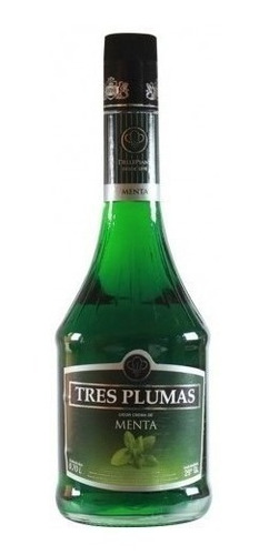 Licor De Menta - Tres Plumas, 700 Ml.