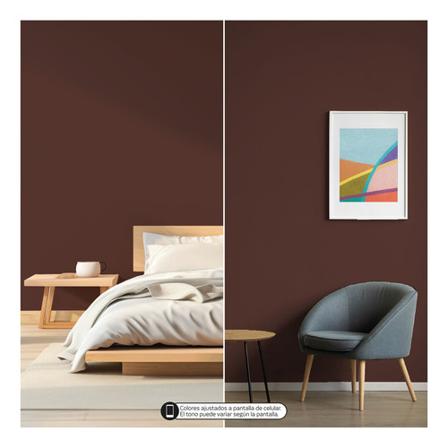 Pintura Látex Tecza 10l Colores Intensos Interior Y Exterior Chocolate Mate