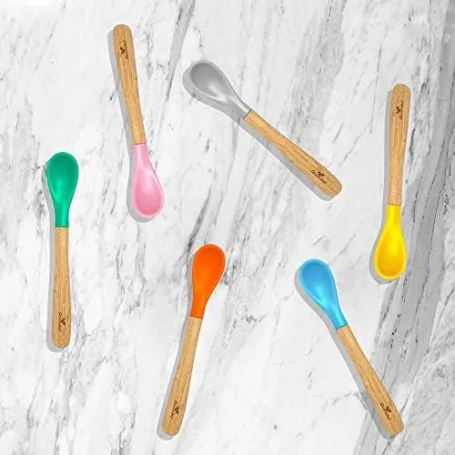 Avanchy Juego Cucharas Bebé Bambú Y Silicona