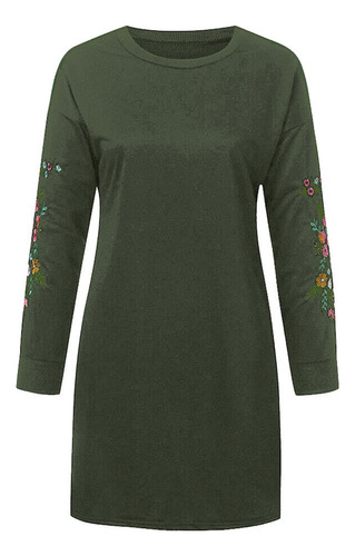 Vestido Feminino Moderno E De Inverno Com Manga Comprida Est