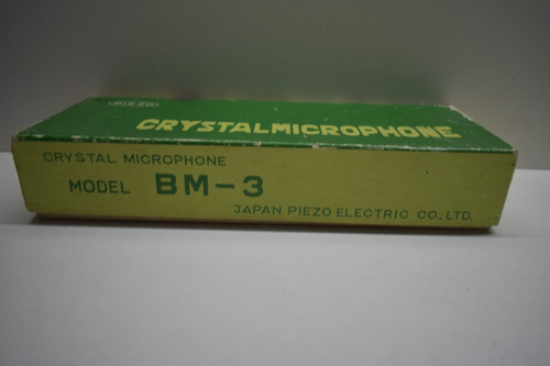 Antiguo Microfono Piezo Crystalmicrophone Bm-3 Japan 1950 (Usado)