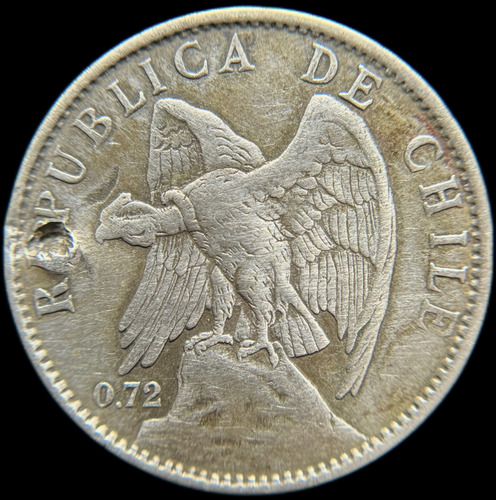 Chile, Peso, 1915. Plata. Republica Parlamentaria. F (Usado)