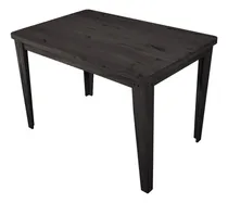 Comprar Mesa Madera Comedor Cocina Maciza Patas L Moderna 120x80 Tapa Negro Patas Negro