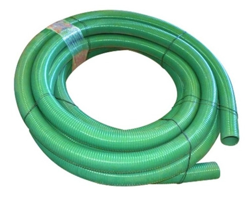 Manguera De Succion 1.5 PuLG Rollo De 15 Mts Color Verde