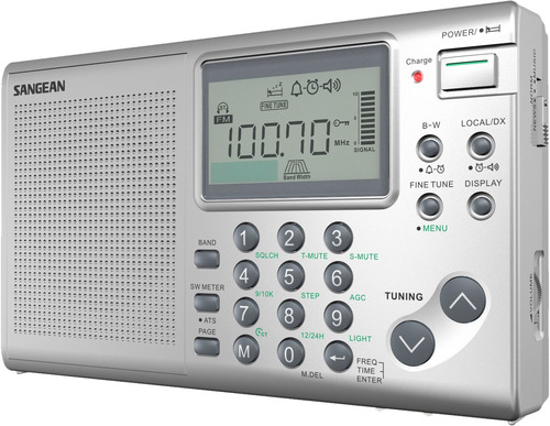 Sangean Ats-405 Radio Tuner - 36 X Fm, 36 X Am, 36 X Sw Presetslcd Display - Cable - Headphone - 4 X Aa - Desktop