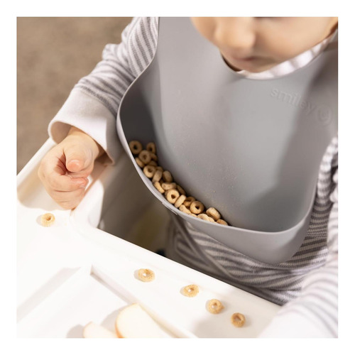 Babero De Silicona Para Bebé Smileytot | Recogedor De Alimen