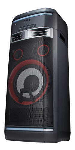 Minicomponente LG Xboom OK99 negro y rojo con bluetooth 1800W de potencia -