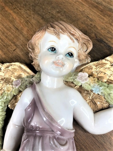 Imagem 9 de 11 de Anjo De Resina Para Parede Importado 27cm
