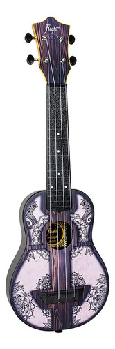 Flight Tus40 Mw Ukulele Soprano Acustico Mandala Wood Funda Color Gris