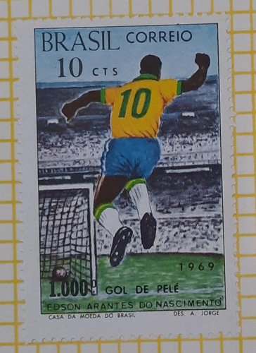 Selo Pelé 1000° Gol 1969 (Usado)