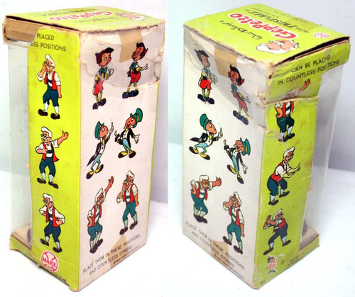 Bonecos Pinoccio E Gepetto Disney 1970 Marx Toys Com Caixas