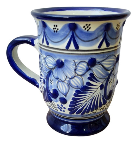 Tarro Capuchino Cejita Talavera Artesanal Diseño Premium 25p