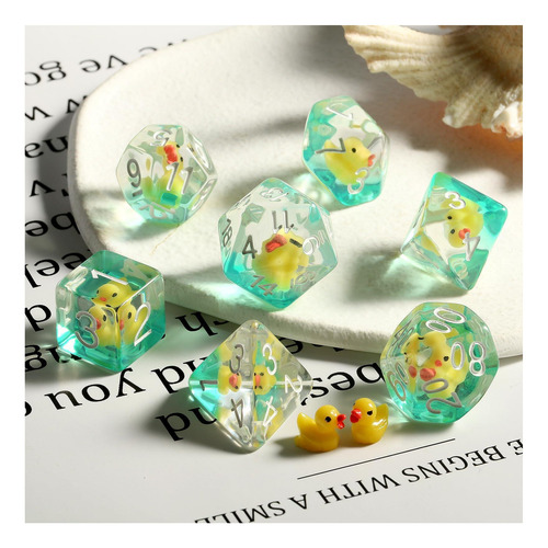 Dados De Resina Duck Dnd, Dungeons Dndnd 7 Unidades E Dados