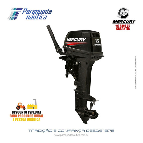 Motor De Popa Mercury 2 Tempos 15hp M Super