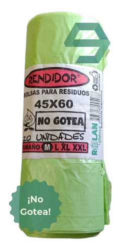 Bolsas De Residuos 45x60 Consorcio Verdes Caja X24 Paquetes