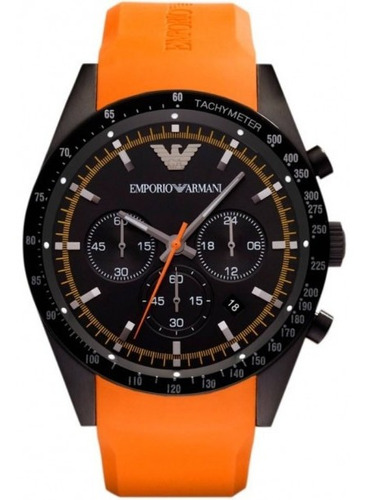 Reloj Emporio Armani Ar5987 Orange And Black Nuevo En Caja
