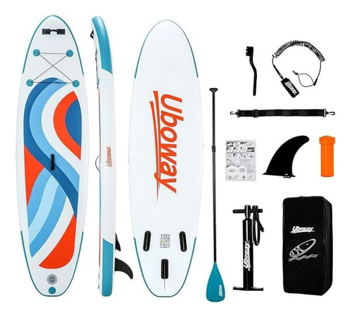 Tabla Stand Up Paddle Sup Inflable Sn027. Celeste Con Blanco