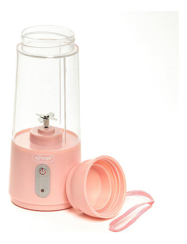 Mini Liquidificador Portátil Recarregável 300ml Shake Suco Cor Rosa Voltagem 110v/220v