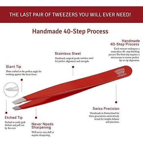Regine Suiza Slant Tweezer - Hecha A Mano En Suiza - 69dyh