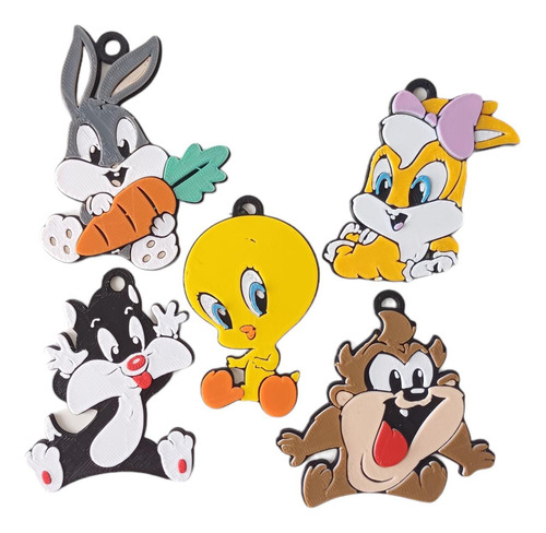 30 Souvenirs Baby Looney Tunes Llavero, Iman, Pin, Tirador.