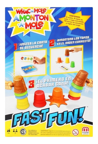 Juego De Mesa Mattel Games Whacamole A Montonamole