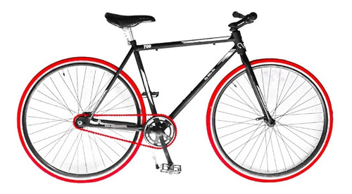 Bicicleta Urbana Ultraligera Mybikemx 700 Negro/rojo