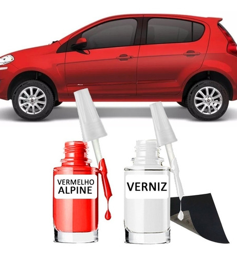 Tinta Tira Risco Automotiva Fiat Vermelho Alpine 15ml