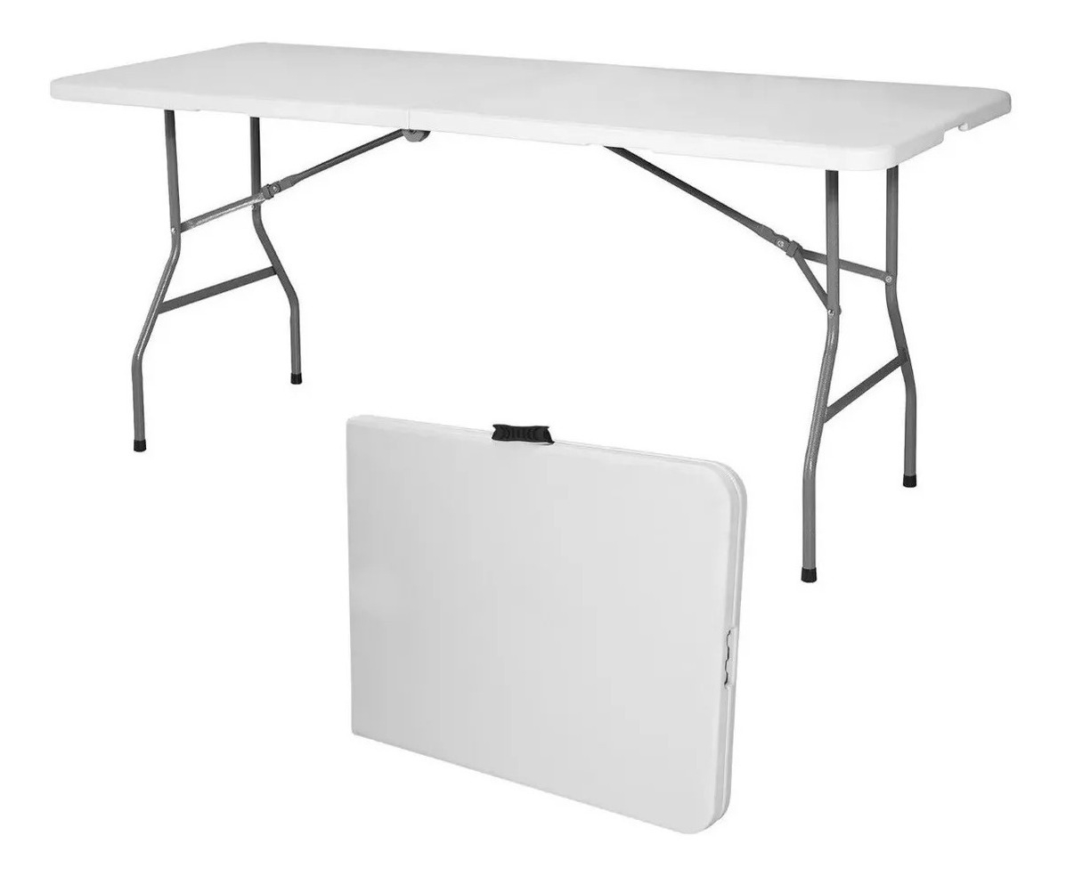 Mesa Plegable Plastico Reforzado Y Acero 3.5 Cm Valija 1. Ma