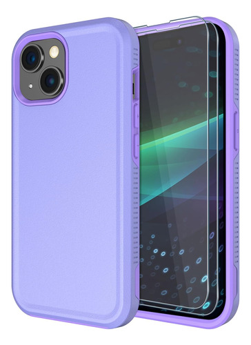 Set De Funda De Celular Diverbox, Para iPhone 15, Púrpura