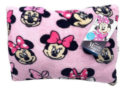 Travel Set Jay Franco Disney Minnie Mouse Kids W/ Blanket, P