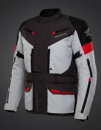 Jaqueta Honda Parka Adventure Honda Cinza E Vermelho-l Unis