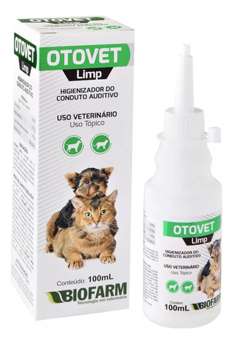 Otovet Limp 100ml - Higienizador Auditivo Ces E Gatos