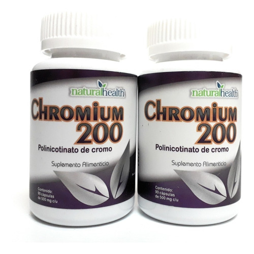 Chromium 200 Polinicotinato De Cromo 90 Caps (2 Pz)enviofull