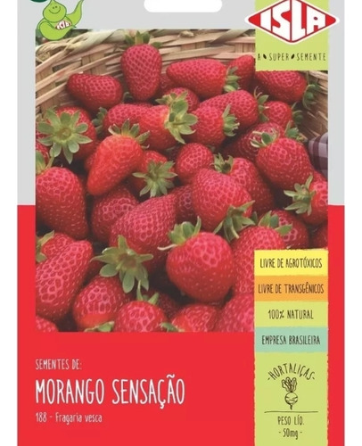 1.000 Sementes De Morango Sensação Isla Pacote 0,5 Gramas