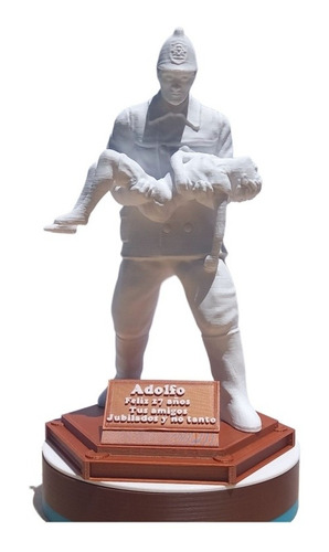 Estatua Bombero Voluntario Impresa En 3d