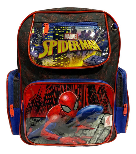 Mochila Ideal Primaria Hombre Araña Varios Bolsillos