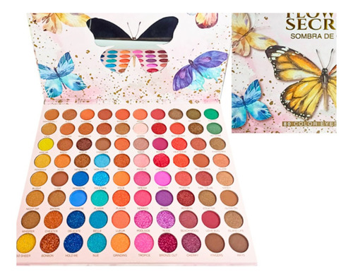 Paleta De Sombras 80 Colores Butterfly Flower Secret