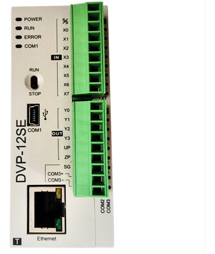 Delta Dvp Series Slim Plc 8 In, 4 Out Relay, 24vdc Dvp12se11