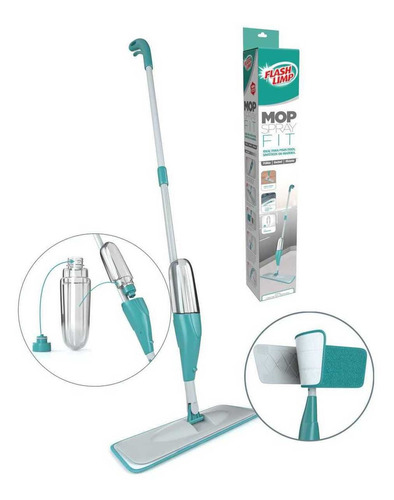 Combo Mop Spray Rodo Magico + Limpa Vidros 360° Extensível