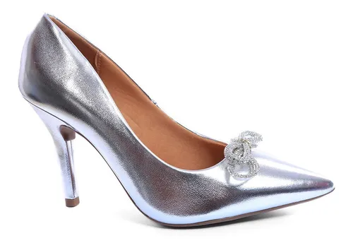 Scarpin cinza best sale escuro