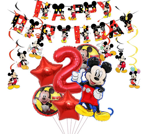 Mickey Cartoon Mouse Tema Suministros De Fiesta, Globos De F