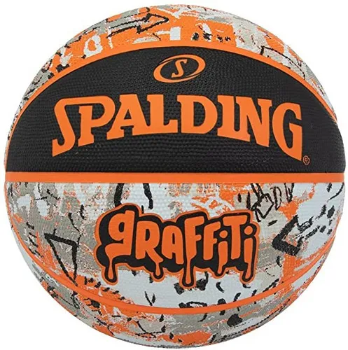 Pelota de básquet Spalding NBA Graffiti nº 7 color orange para entrenamiento de exterior