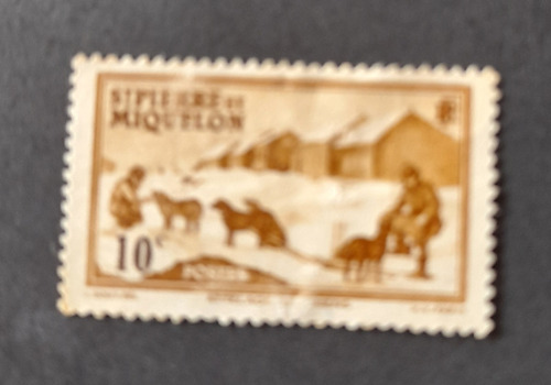 Sello Postal - San Pierre Y Miquelon - 1938 - Aspectos Local