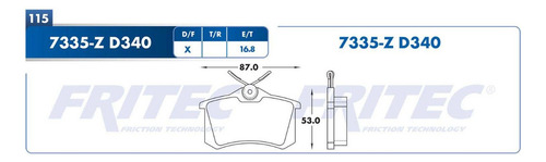 Balatas Traseras Fritec Vw Jetta 2.5l 2010 2011 2012 2013