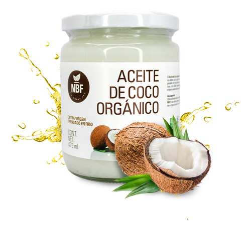 Nbf Aceite De Coco Orgánico Extra Virgen 475ml 
