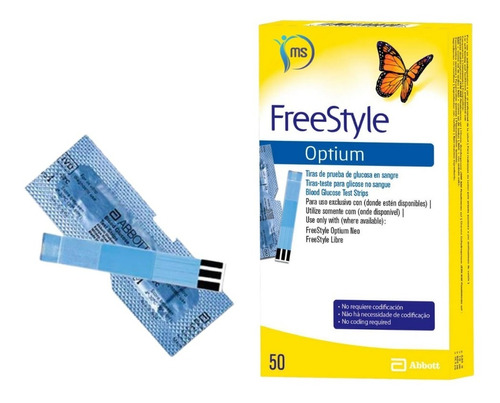 Freestyle Optium Tiras Reactivas Para Glucosa X50uni